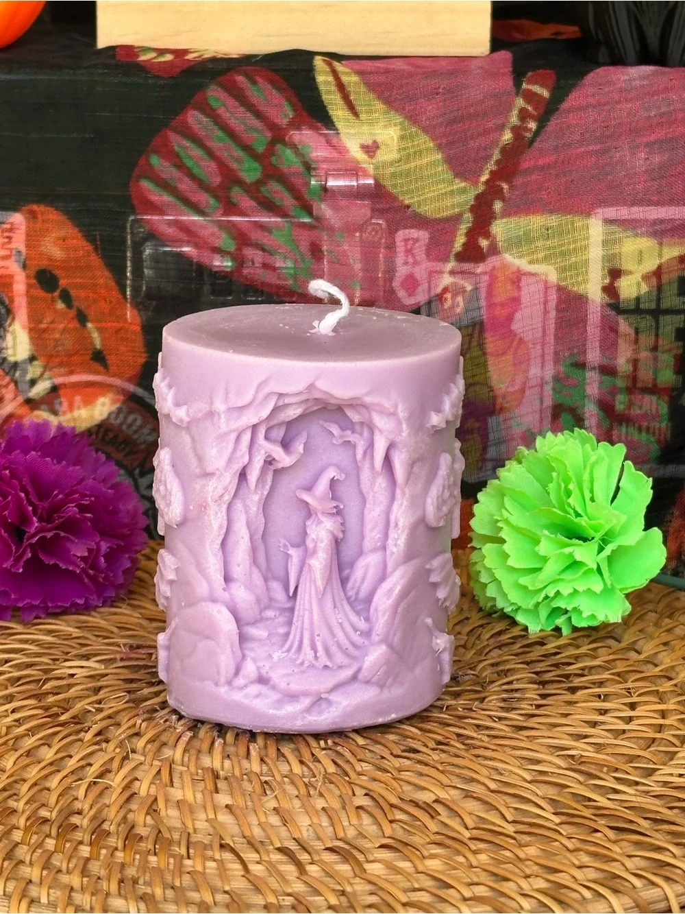 Lavender Witch in the Woods Pillar Candle